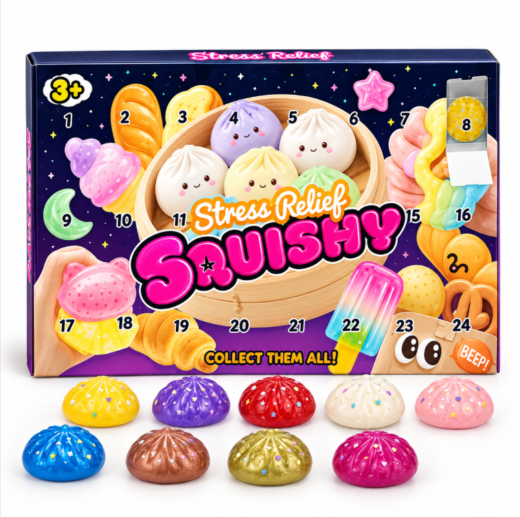Calendario de Adviento Dumplings Squishy – 24 Sorpresas 🥟🎄