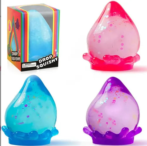 Squishy Gota de Agua con Glitter